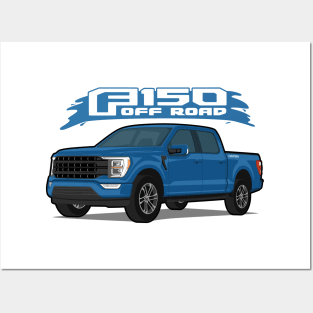 Car truck off road  f-150 blue Posters and Art
